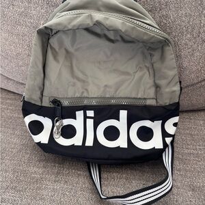 Adidas Black and Green Backpack